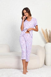2-Piece Cotton Pajama Set for Women – Breathable & Fashionable Sleepwear